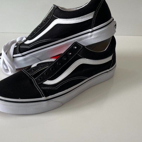 NWT Mens Vans OLD SKOOL SHOE sz 9 Black/White - Picture 6 of 9